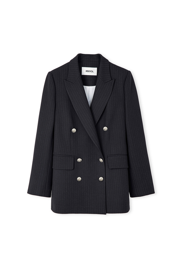 سترة بزر معدني بنمط خطوط - 3