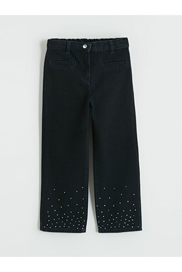 Esvab • Modern & Distinctive Straight Fit Girls' Stoned Jean Pants