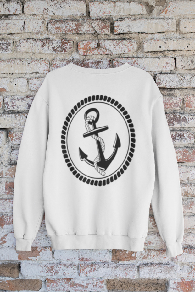 Anchor Printed Cotton 3-Thread Shardoun Unisex Sweatshirt
