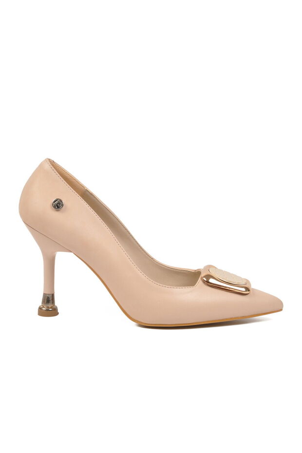 Cream Women's Thin Long Heeled Shoes Pc-54030 Z