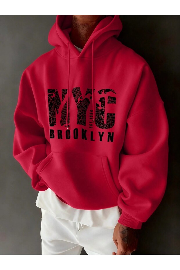 Printed Sweatshirt Hooded Thick Fabric (Unisex)