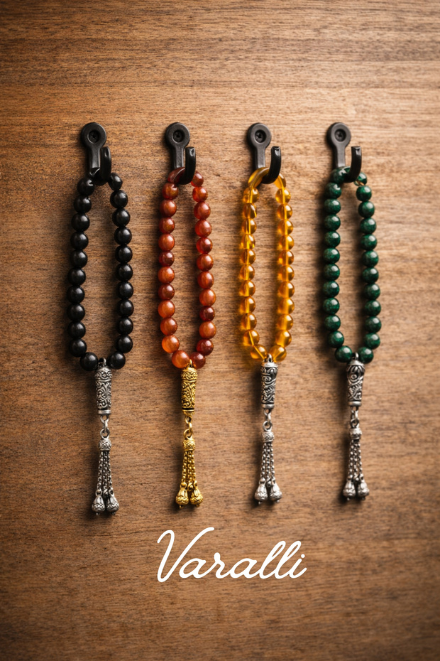12 Pieces of Decorative Prayer Beads and Hook Hangers Black Small Size Cup Hangers 2 cm