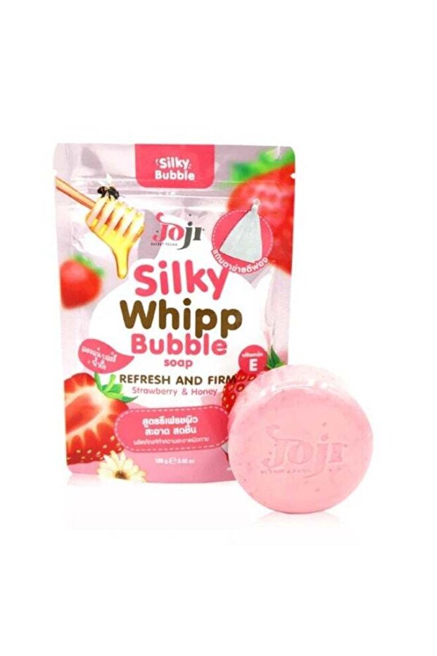 Strawberry & Honey Silky Whipp Bubble Soap – Vitamin E Brightening and Hydrating Bar (100 g)