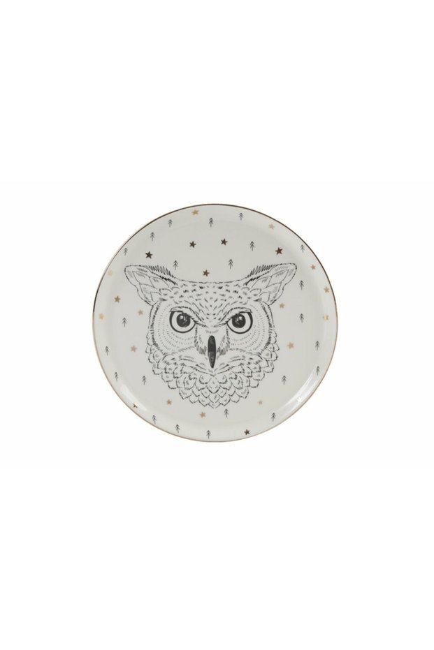 Forest Owl Düz Tabak 20cm