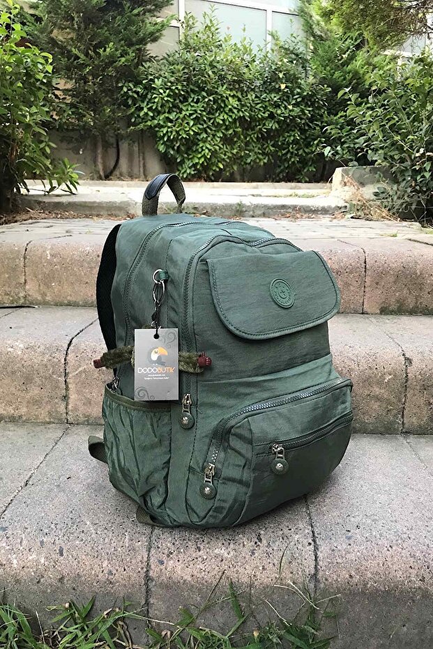 Waterproof Green School Bag - 1
