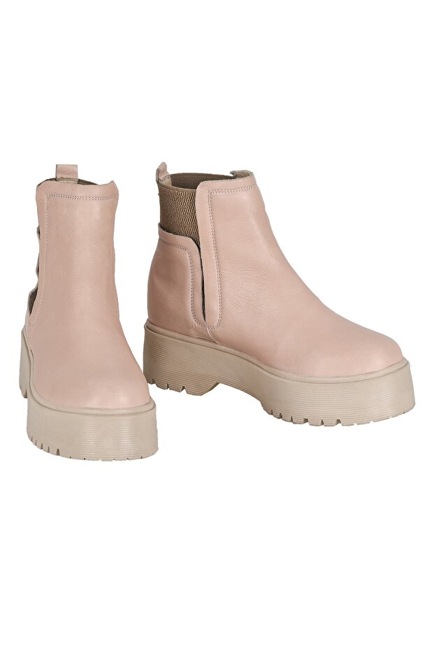 Hakiki Deri Pembe Kadın Bot - 4