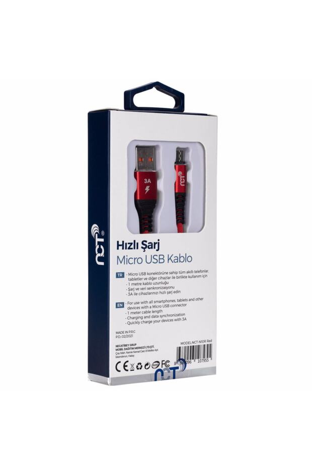 Plus Mıcro 3a Red Data Ve Şarj Kablosu