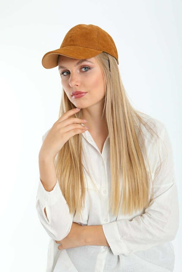 Camel Suede Cap Hat - 4
