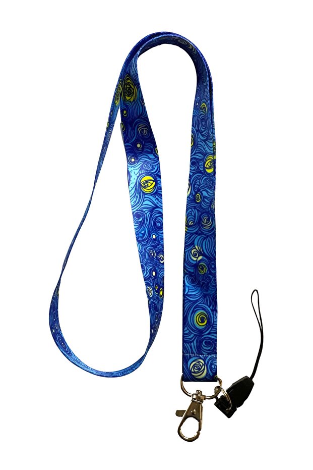 حبل رقبة منقوش على شكل موجة وحزام هاتف - 1