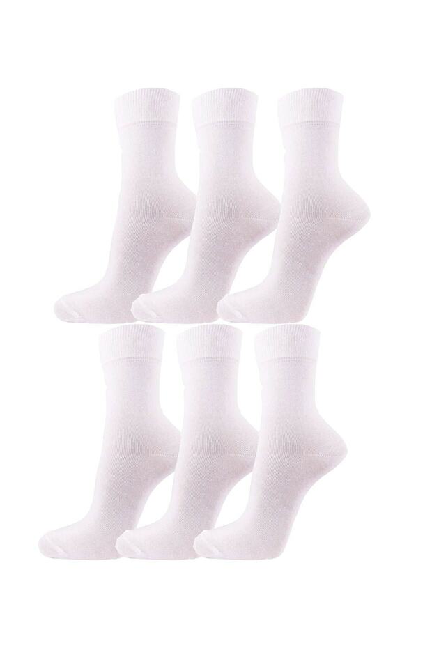 Unisex Classic Cotton Socks 6 Pack White