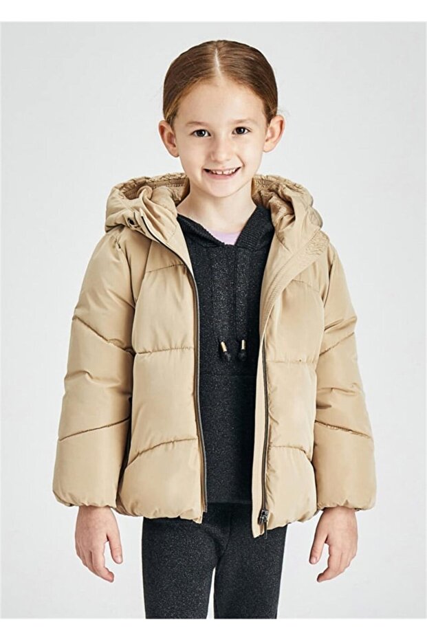 Girl's Zippered Hooded Coat 4445