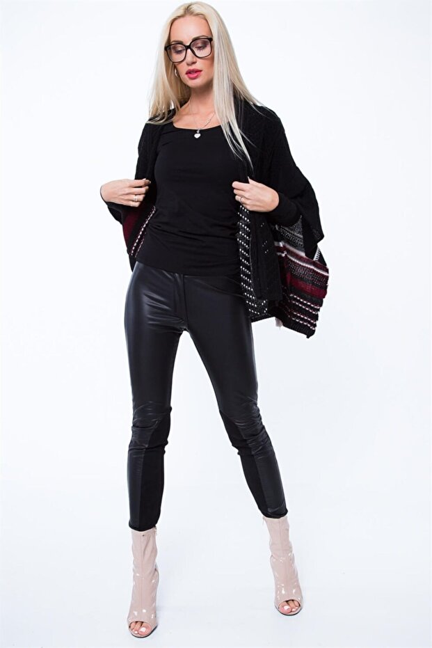 Örgülü Triko Hırka - 1