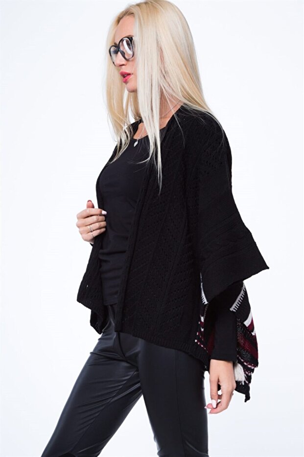 Örgülü Triko Hırka - 3