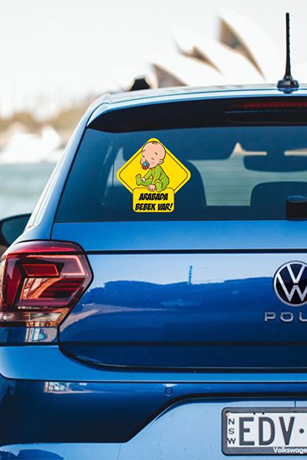 Car Back There Is a Baby in the Car Sticker Auto Sticker