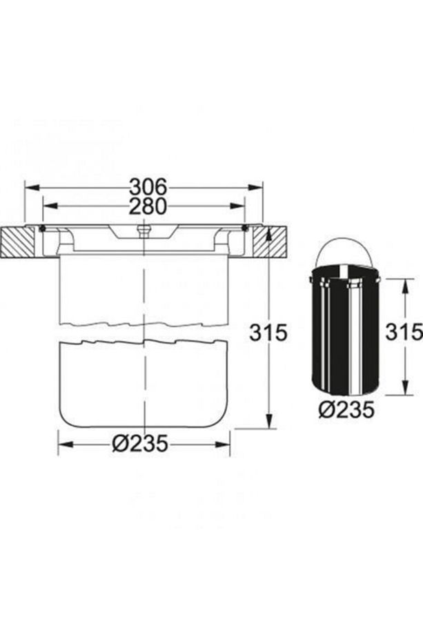 Çöp Kutusu 12 Lt Tezgah Üstü Gömme Model 134.0035.042 - 4