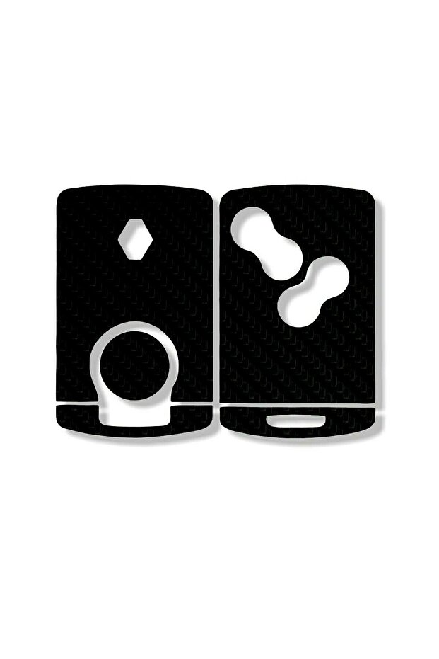 Renault Clio4 Key Card Foil Sticker Covering - Glossy Black