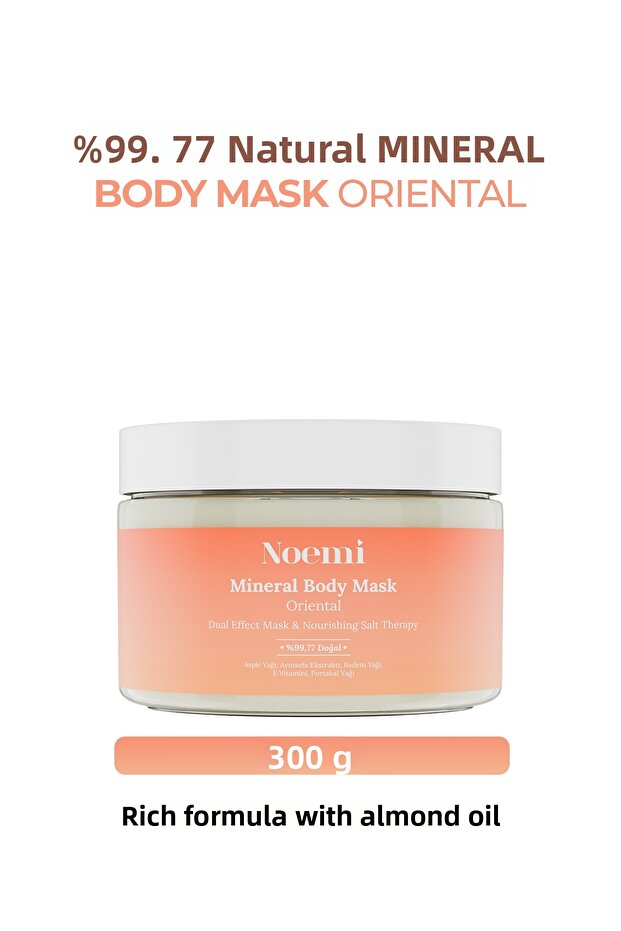 Natural Mineral Body Mask Oriental / Double Effect & Nourishing Salt Therapy / Exfoliating + Intensive Moisturizing Care
