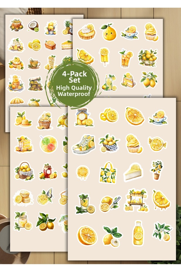 4-Pack Lemon Stickers D00005