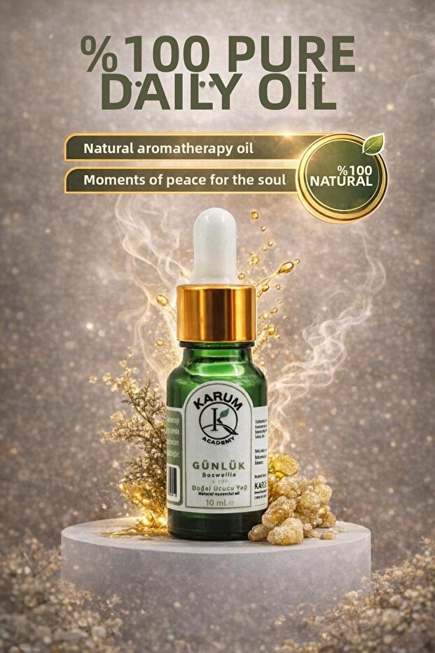 Daily Essential Oil 10ml 100% Pure and Natural with Glass Dropper (Frankincense Essential Oil)
