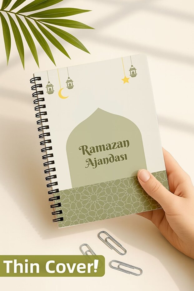 Thin Cover, Ramadan Agenda, Fasting, Hajj, Taravih, Daily and Monthly Planner, Undated