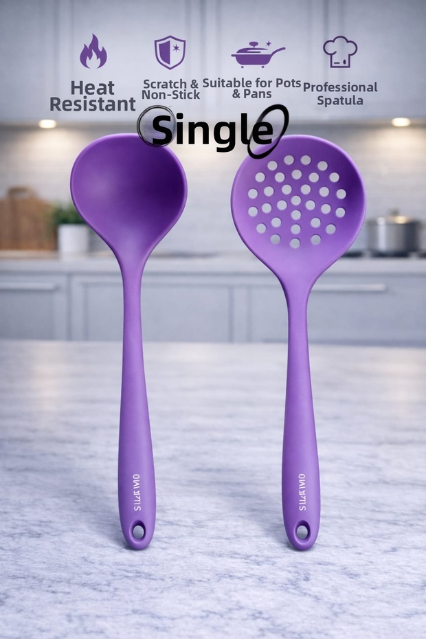 Set of 2 Hard-Tipped Heat-Resistant Colander Ladles