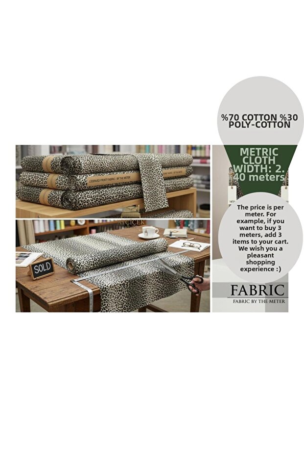 1 Meter 46 Thread Akfi̇l Fabric 2.40 Width Bedding Fabric Meterage Fabric