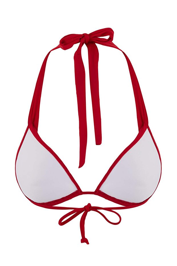 Kırmızı Üçgen Tünelli Kaplı Bikini Üstü TBESS26BU00001 - 6