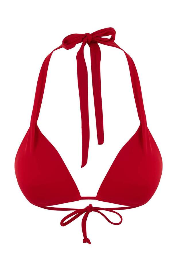 Kırmızı Üçgen Tünelli Kaplı Bikini Üstü TBESS26BU00001 - 5