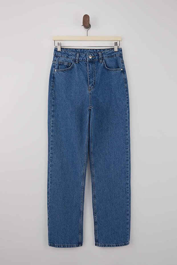 Mavi Normal Bel 100% Pamuk Straight Düz Kesim Jeans TWOSS26JE00096 - 5