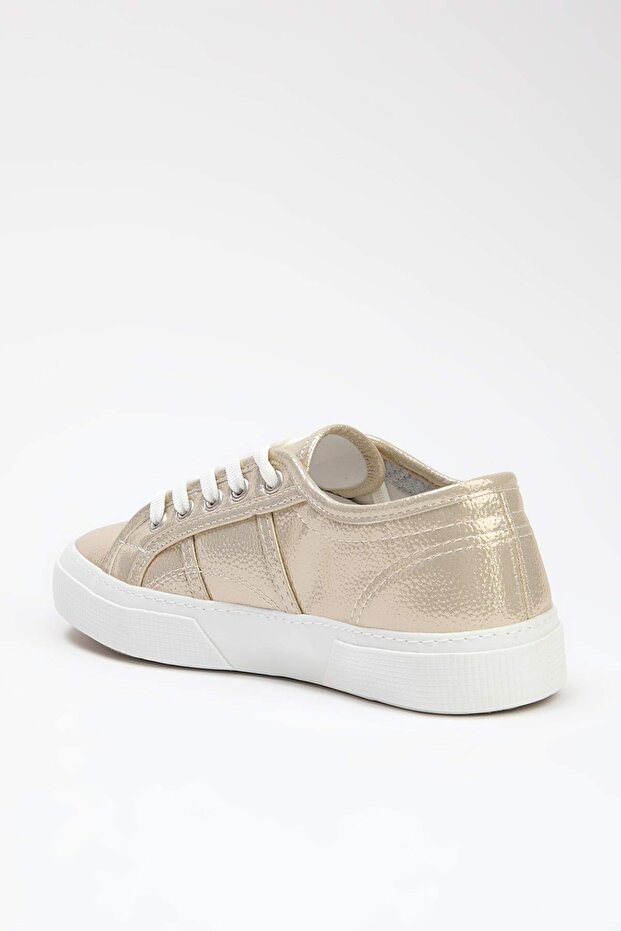 Altın Bağcıklı Düz Taban Unisex Spor Ayakkabı TAKSS25SN00039 - 5