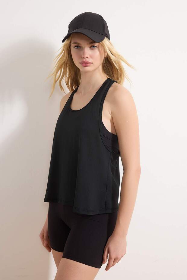 Siyah-Gül Kurusu 2'li Micro Kumaş Örme Spor T-Shirt THMSS26TS00001 - 7