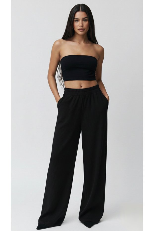 Black Thessaloniki Corduroy Trousers