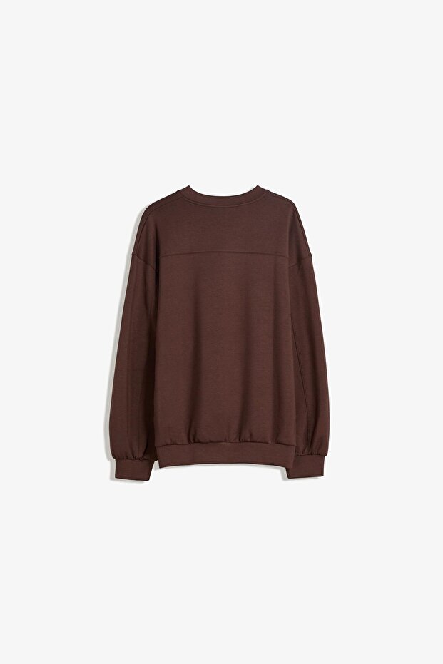 Modal kumaşlı oversize sweatshirt - 4