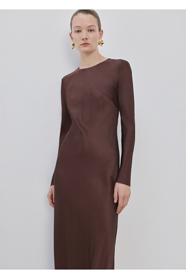 Uzun evaze elbise - 1