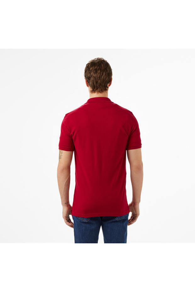 L.12.12 Erkek Slim Fit Polo Yaka Kırmızı Polo - 2