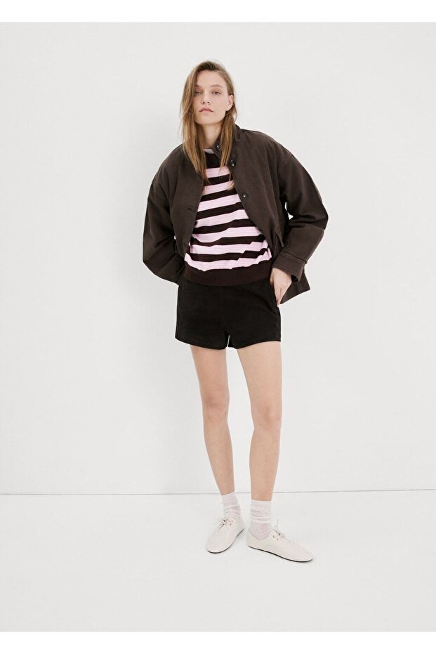 Çizgili triko kazak - 2