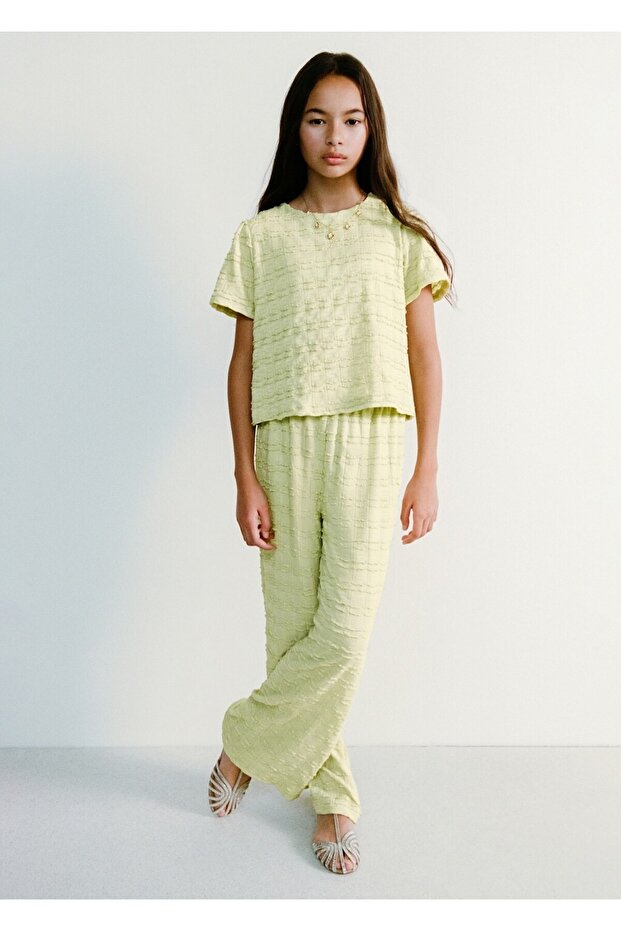 Boncuklu şeritli sandalet - 4