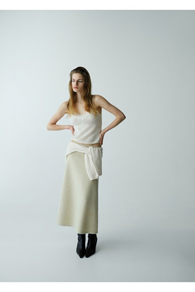 Dantel yakalı bluz - 2