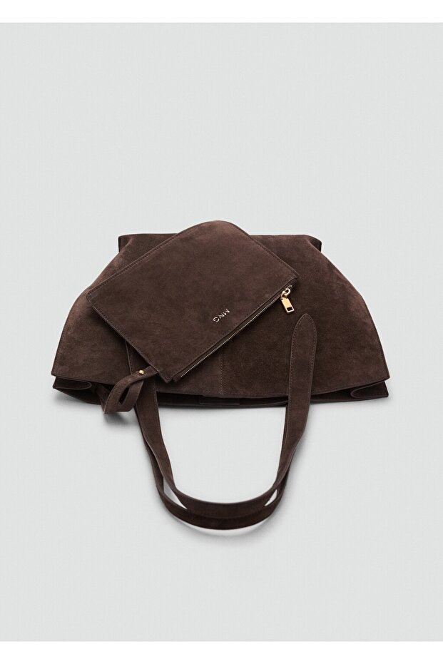 Süet mini shopper çanta - 3