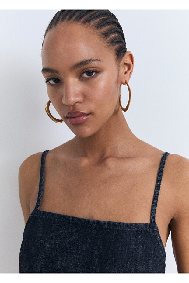 Kısa denim tulum - 6