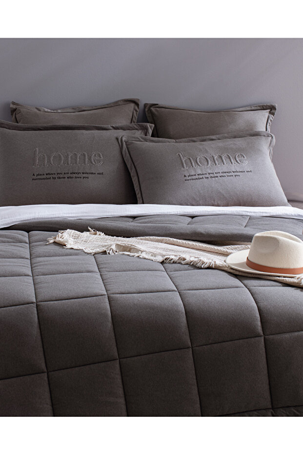 طقم نوم فردي فائق النعومة من بوبيني - أنثراسايت - 2