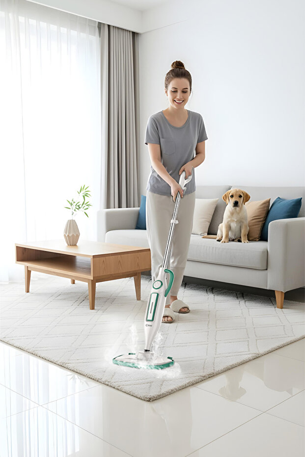 Ksc-4221 Çok Fonksiyonlu 10 Aparatlı Buharlı Paspas Mop - Buharlı Temizleyici - 4