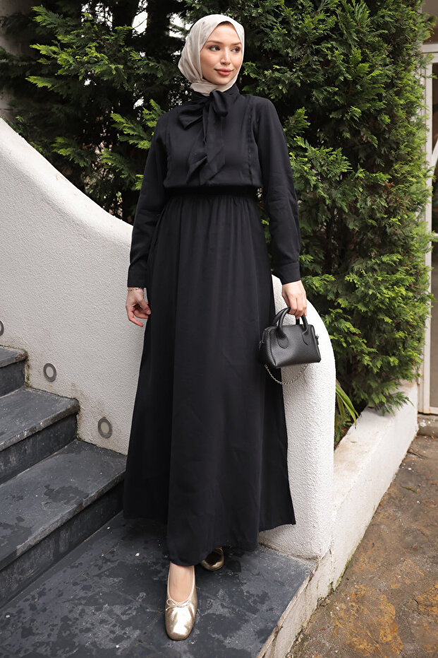 Black Collar Detailed Shirt Skirt Suit