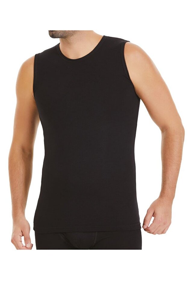 YILDIZ76 MODAL ZERO SLEEVE TANK TOP أسود