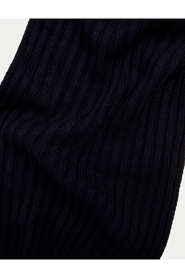 Fitilli Örme Atkı - 2