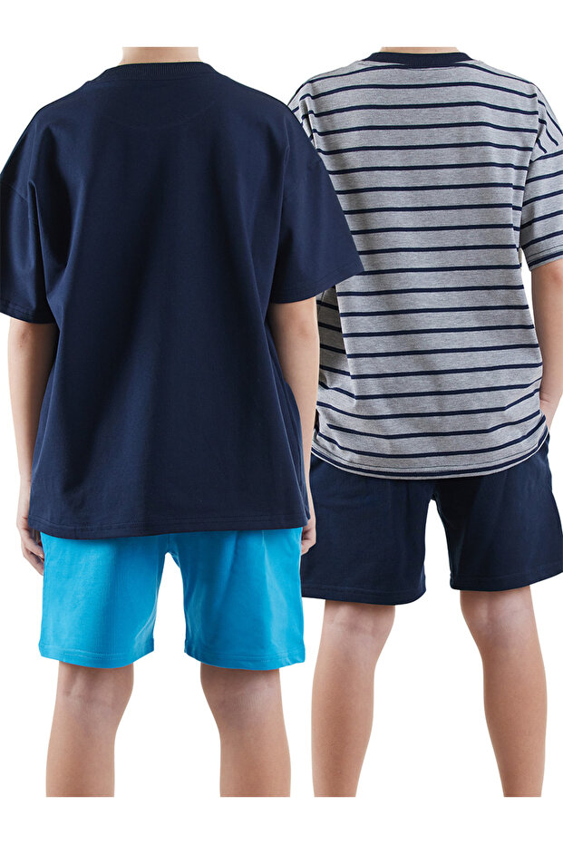 Erkek Çocuk Basic 2'li Paket Şort - 2