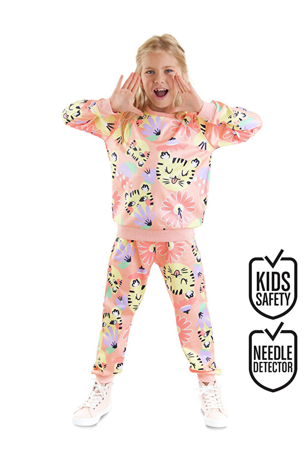 Floral Cat Girl Tracksuit Set
