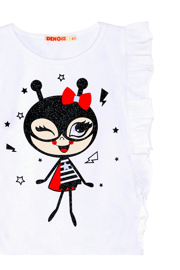 Sada dívčího trička a šortek Bug Love Frilly - 8