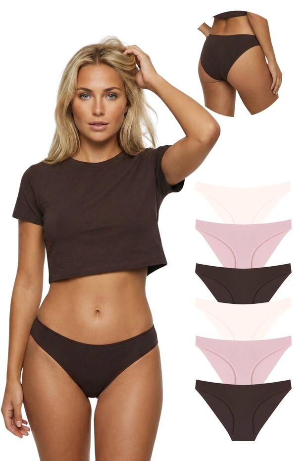 10010 Slip Pack of 6 Bikini Panties