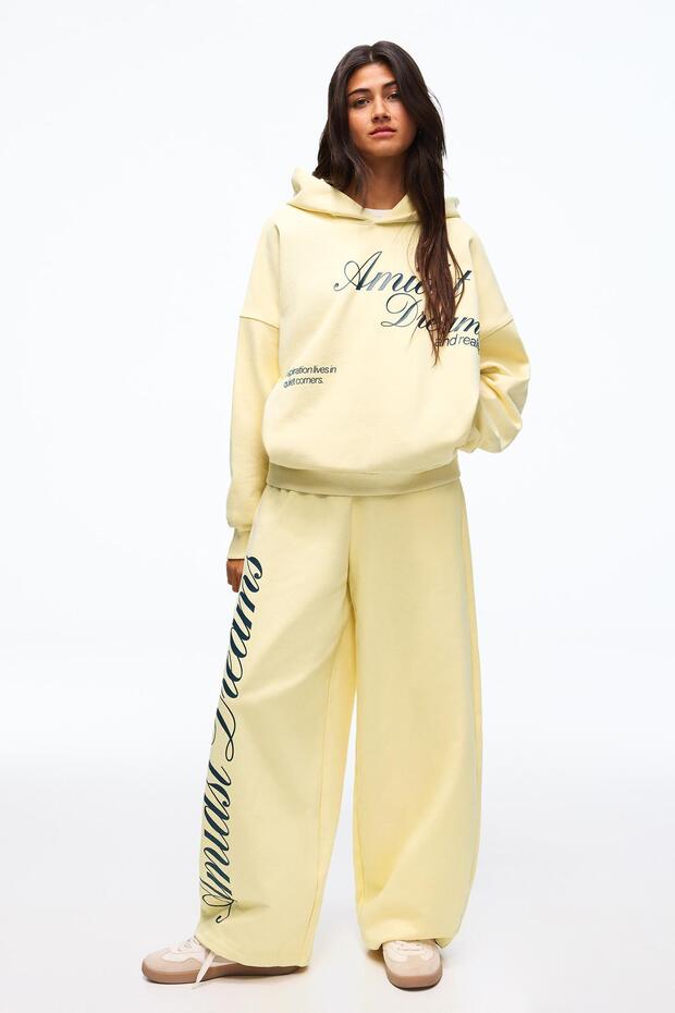 Baskılı kapüşonlu sweatshirt - 1